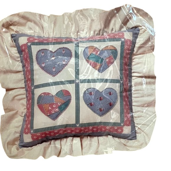 The Creative Circle Quilted Hearts 0482 Embroidery Kit Pink Blue Sealed - Picture 1 of 7